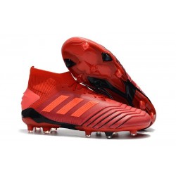Chaussure adidas Predator 19.1 FG Homme - Rouge