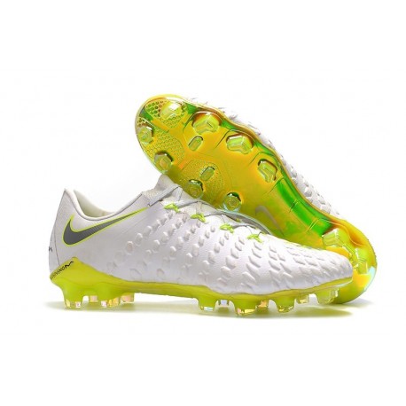 Nike Crampons Hypervenom Phantom III Elite FG Blanc Vert 