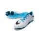 Nike Crampons Hypervenom Phantom III Elite FG Blanc Bleu
