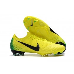 Nike Mercurial Vapor 12 Elite FG Crampons de Foot - Jaune Vert