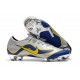 Nike Mercurial Vapor 12 Elite FG Crampons de Foot - Argent Bleu Jaune