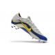 Nike Mercurial Vapor 12 Elite FG Crampons de Foot - Argent Bleu Jaune