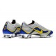 Nike Mercurial Vapor 12 Elite FG Crampons de Foot - Argent Bleu Jaune