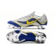 Nike Mercurial Vapor 12 Elite FG Crampons de Foot - Argent Bleu Jaune