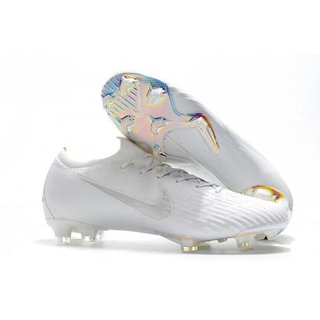 Nike Mercurial Vapor 12 Elite FG Crampons de Foot - Blanc
