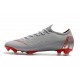 Nike Mercurial Vapor 12 Elite FG Crampons de Foot - Gris Rouge