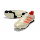 adidas Copa 19.1 FG Crampon de Football Homme - Blanc Orange