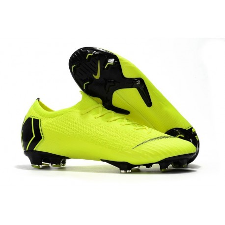 Nike Chaussure Mercurial Vapor 12 Elite FG Homme Volt Noir