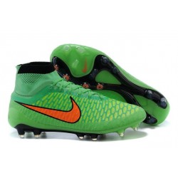 Crampon Foot Nouveau 2015 Nike Magista Obra Fg Homme Vert Orange