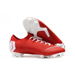 Nike Mercurial Vapor XII Elite FG Crampons de Football - Rouge Blanc
