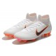 Chaussures de Foot Nike Mercurial Superfly VI FG Homme - Blanc Orange Noir