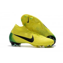 Chaussures de Foot Nike Mercurial Superfly VI FG Homme - Volt Noir