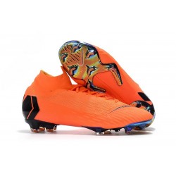 Chaussures de Foot Nike Mercurial Superfly VI FG Homme - Orange Noir