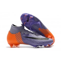 Chaussures de Foot Nike Mercurial Superfly VI FG Homme - Violet Orange