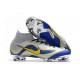 Chaussures de Foot Nike Mercurial Superfly VI FG Homme - Argent Bleu
