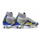 Chaussures de Foot Nike Mercurial Superfly VI FG Homme - Argent Bleu