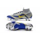 Chaussures de Foot Nike Mercurial Superfly VI FG Homme - Argent Bleu