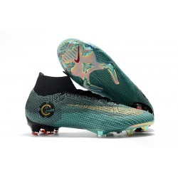 Chaussures Ronaldo Nike Mercurial Superfly VI CR7 FG - Vert Or