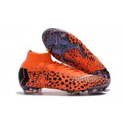 Chaussures de Foot Nike Mercurial Superfly VI FG Ronaldo Safari Orange