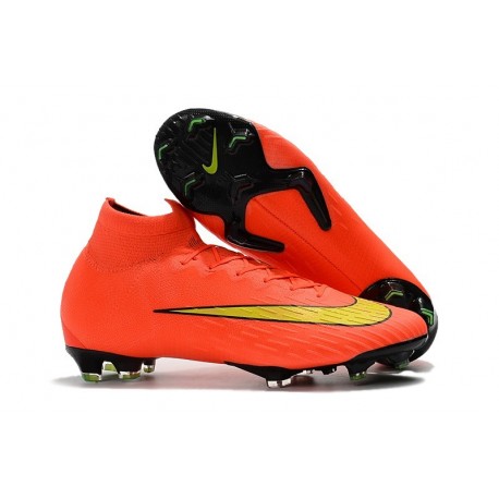 Nike Nouvelles Crampons Mercurial Superfly VI FG - Orange Jaune