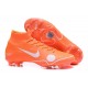 Nike Nouvelles Crampons Mercurial Superfly VI FG - Orange Blanc