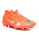 Nike Nouvelles Crampons Mercurial Superfly VI FG - Orange Blanc