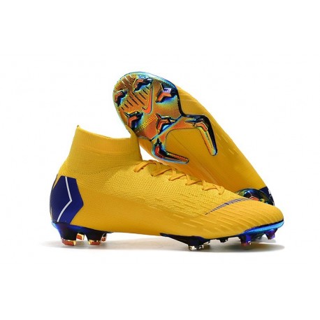 Nike Mercurial Superfly VI 360 FG Chaussure Football - Jaune Bleu