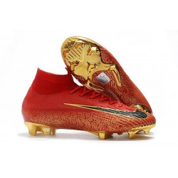 Nike Mercurial Superfly VI 360 FG Chaussure Football - Rouge Or Noir