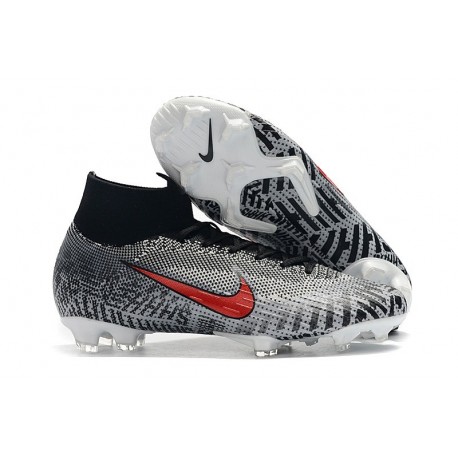 Chaussures Nike Superfly 6 Elite FG pour Neymar - Noir Blanc Rouge