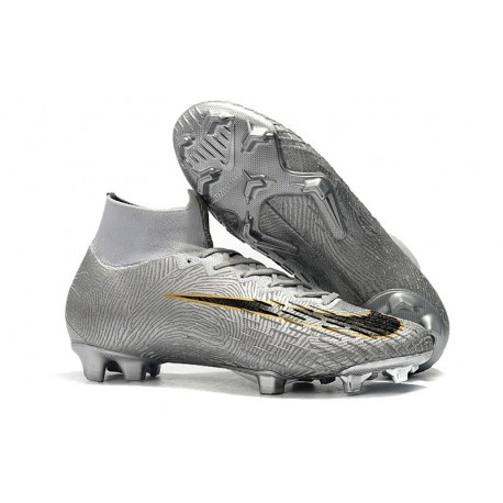 Chaussures Nike Superfly 6 Elite FG pour Homme - Argent Noir