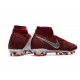 Chaussures de Football Nike Phantom Vision Elite DF FG Rouge Argent