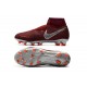 Chaussures de Football Nike Phantom Vision Elite DF FG Rouge Argent