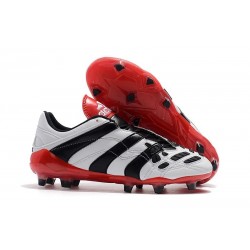 Chaussures de Football adidas Predator Accelerator FG - Blanc Noir Rouge