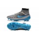 Crampon de Football Nouvelles 2015 Nike Magista Obra FG Gris Bleu Turquoise