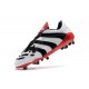 Chaussures de Football adidas Predator Accelerator FG - Blanc Noir Rouge