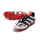 Chaussures de Football adidas Predator Accelerator FG - Blanc Noir Rouge