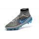 Crampon de Football Nouvelles 2015 Nike Magista Obra FG Gris Bleu Turquoise