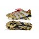 Chaussures de Football adidas Predator Accelerator FG - Or Blanc Rouge