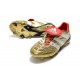 Chaussures de Football adidas Predator Accelerator FG - Or Blanc Rouge