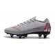Nike Mercurial Vapor 12 SG-Pro AC Homme - Gris Rouge