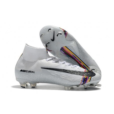 Chaussures Nike Superfly 6 Elite FG pour Homme - Blanc Argent Noir