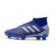 Chaussure adidas Predator 19.1 FG Homme - Bleu Argent