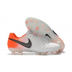 Chaussure Football Nike Tiempo Legend VII FG - Blanc Orange Noir