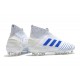 adidas Crampons de Foot Predator 19+ FG Blanc Bleu