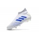 adidas Crampons de Foot Predator 19+ FG Blanc Bleu