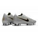 Nike Mercurial Vapor XII Elite FG Crampons de Football - Argent Noir