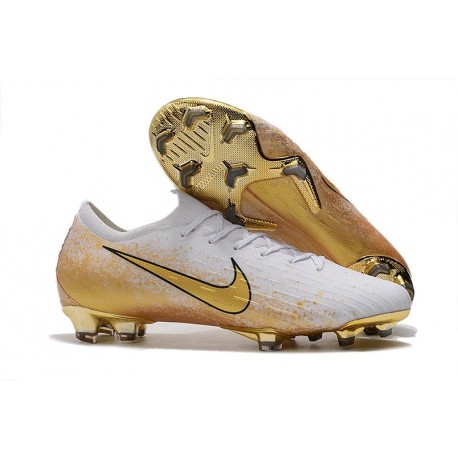 Nike Mercurial Vapor XII Elite FG Crampons de Football - Blanc Or