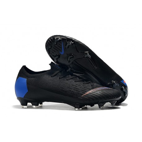 Nike Mercurial Vapor XII Elite FG Crampons de Football - Noir Bleu