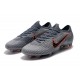 Nike Mercurial Vapor XII Elite FG Crampons de Football - Gris Bleu