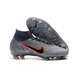 Nike Mercurial Superfly VI 360 Elite FG Crampon de Foot Gris Noir